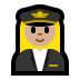 👩🏼‍✈️ woman pilot: medium-light skin tone display on Windows